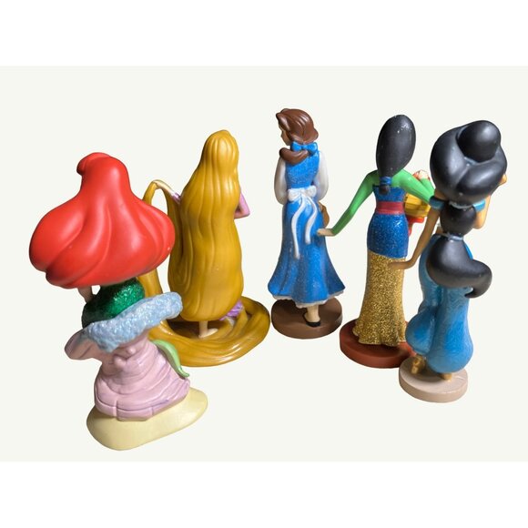 Disney Princess Mini Figures Set - Rapunzel Jasmine Snow White Mulan & Ariel - Picture 8 of 9
